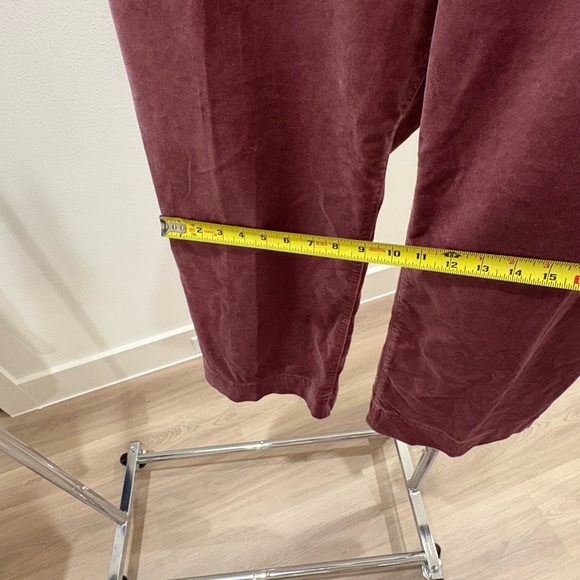 Anthropologie Maeve Colette Pink Purple Velvet Cropped Pants SZ 31 - Picture 8 of 13